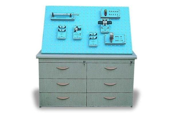 기초공압 시퀀스 실험장치 3 (플러그 보드형) WST-35 - Htsolutions. CO., LTD.
